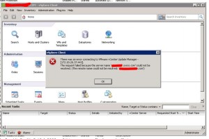 vCenter Error Message