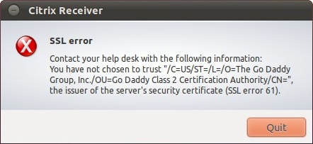 citrix receiver i am able to login but not able to connet